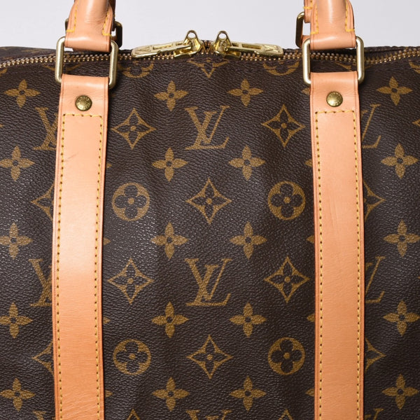 極美品 LOUIS VUITTON ルイヴィトン モノグラム キーポルバンドリエール55 2WAY ボストンバック M41414 ブラウン キャンバス 中古 4a006511