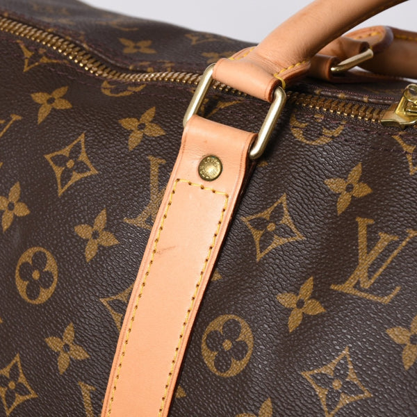 極美品 LOUIS VUITTON ルイヴィトン モノグラム キーポルバンドリエール55 2WAY ボストンバック M41414 ブラウン キャンバス 中古 4a006511