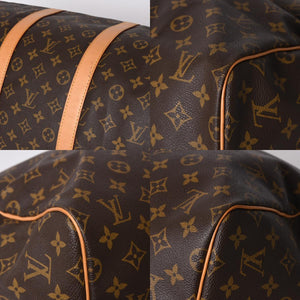 極美品 LOUIS VUITTON ルイヴィトン モノグラム キーポルバンドリエール55 2WAY ボストンバック M41414 ブラウン キャンバス 中古 4a006511