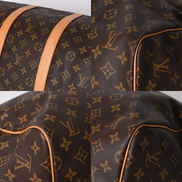 極美品 LOUIS VUITTON ルイヴィトン モノグラム キーポルバンドリエール55 2WAY ボストンバック M41414 ブラウン キャンバス 中古 4a006511