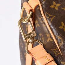 Load the image into the gallery viewer. 新品同様品 LOUIS VUITTON ルイヴィトン モノグラム キーポルバンドリエール55 2WAY ボストンバック M41414 ブラウン キャンバス 中古 4a006510