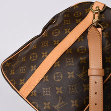 Load the image into the gallery viewer. 新品同様品 LOUIS VUITTON ルイヴィトン モノグラム キーポルバンドリエール55 2WAY ボストンバック M41414 ブラウン キャンバス 中古 4a006510