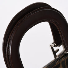 Load the image into the gallery viewer. FENDI フェンディ ハンドバッグ トートバッグ ズッカ柄 キャンバス レザー ブラウン シルバー金具 美品 中古 4a006513