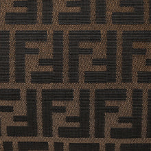 Load the image into the gallery viewer. FENDI フェンディ ハンドバッグ トートバッグ ズッカ柄 キャンバス レザー ブラウン シルバー金具 美品 中古 4a006513
