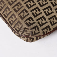 画像をギャラリービューアに読み込む, 極美品 FENDI フェンディ ズッキーノ ショルダーバッグ 8BT075 キャンバス レザー ベージュ ブラウン ゴールド金具 中古 4a006515