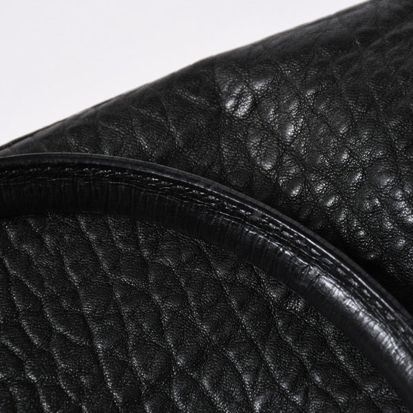 極美品 FENDI フェンディ エトニコ ハンドバッグ ズッカ FFロゴ ブラック レザー アンティークゴールド金具 中古 4a006517