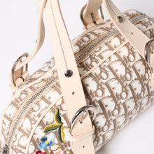 将图片加载到图库查看器中。 極美品 CHRISTIAN DIOR クリスチャンディオール トロッター フラワー刺繍 ミニボストンバッグ ガリアーノ期 ベージュ マルチカラー コットンキャンバス 中古 4a006397