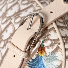 将图片加载到图库查看器中。 極美品 CHRISTIAN DIOR クリスチャンディオール トロッター フラワー刺繍 ミニボストンバッグ ガリアーノ期 ベージュ マルチカラー コットンキャンバス 中古 4a006397