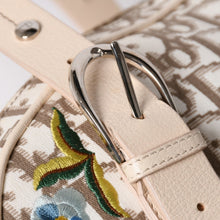 将图片加载到图库查看器中。 極美品 CHRISTIAN DIOR クリスチャンディオール トロッター フラワー刺繍 ミニボストンバッグ ガリアーノ期 ベージュ マルチカラー コットンキャンバス 中古 4a006397
