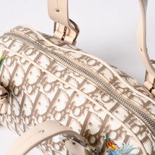 将图片加载到图库查看器中。 極美品 CHRISTIAN DIOR クリスチャンディオール トロッター フラワー刺繍 ミニボストンバッグ ガリアーノ期 ベージュ マルチカラー コットンキャンバス 中古 4a006397