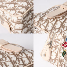 将图片加载到图库查看器中。 極美品 CHRISTIAN DIOR クリスチャンディオール トロッター フラワー刺繍 ミニボストンバッグ ガリアーノ期 ベージュ マルチカラー コットンキャンバス 中古 4a006397