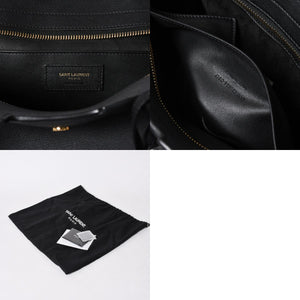 新品同様品 YVES SAINT LAURENT イヴサンローラン ベイビーカバス 2WAYバッグ ハンドバッグ ショルダーバッグ ブラック ゴールド金具 中古 4a006229