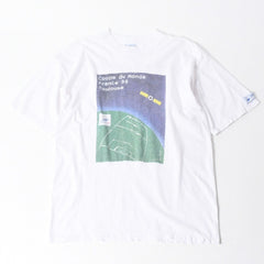 FRANCE 98 公式アートグラフィックTシャツ 1998年 ワールドカップ フランス大会 W杯 ホワイト サイズ不明 サッカー トゥールーズ B.Devos 美品 中古 4a006523