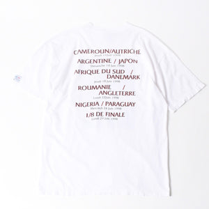 FRANCE 98 公式アートグラフィックTシャツ 1998年 ワールドカップ フランス大会 W杯 ホワイト サイズ不明 サッカー トゥールーズ B.Devos 美品 中古 4a006523