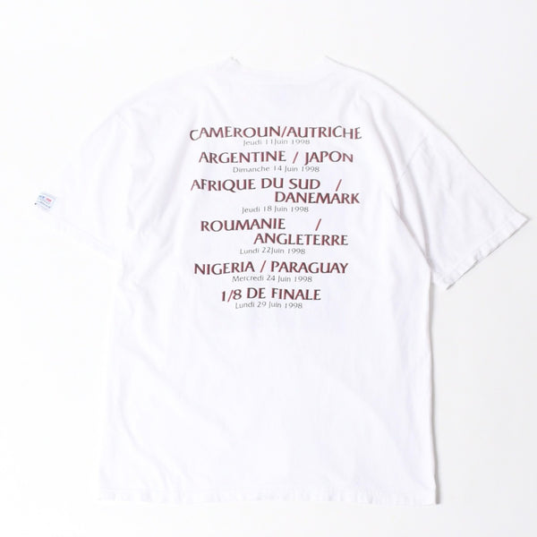 FRANCE 98 公式アートグラフィックTシャツ 1998年 ワールドカップ フランス大会 W杯 ホワイト サイズ不明 サッカー トゥールーズ B.Devos 美品 中古 4a006523