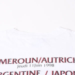 FRANCE 98 公式アートグラフィックTシャツ 1998年 ワールドカップ フランス大会 W杯 ホワイト サイズ不明 サッカー トゥールーズ B.Devos 美品 中古 4a006523