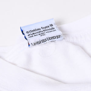 FRANCE 98 公式アートグラフィックTシャツ 1998年 ワールドカップ フランス大会 W杯 ホワイト サイズ不明 サッカー トゥールーズ B.Devos 美品 中古 4a006523