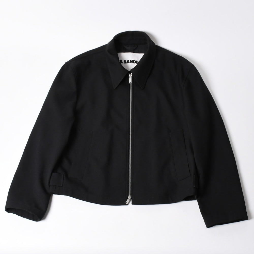 極美品 JIL SANDER ジルサンダー ポリエステル ジャケット J22SW0094 ポリエステル ビスコース シルバー金具 サイズ46 中古 4a006351