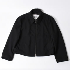 極美品 JIL SANDER ジルサンダー ポリエステル ジャケット J22SW0094 ポリエステル ビスコース シルバー金具 サイズ46 中古 4a006351