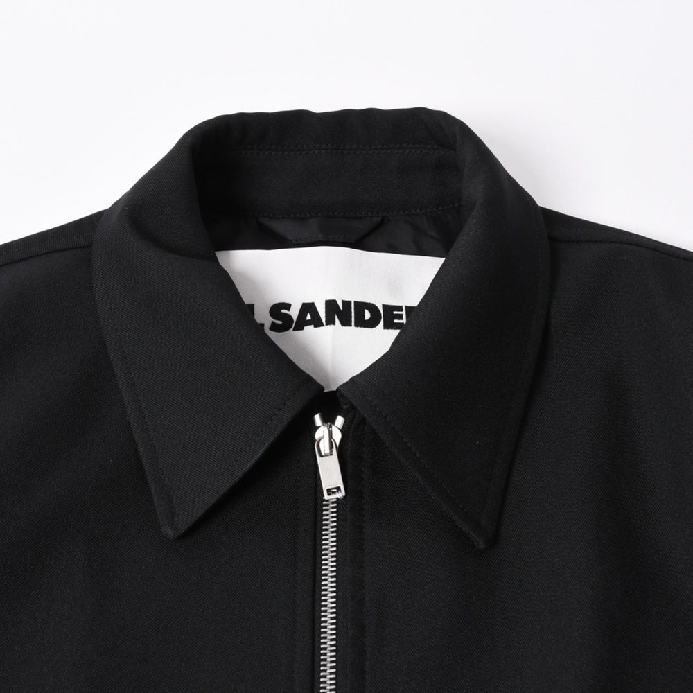 極美品 JIL SANDER ジルサンダー ポリエステル ジャケット J22SW0094 ポリエステル ビスコース シルバー金具 サイズ46 中古 4a006351