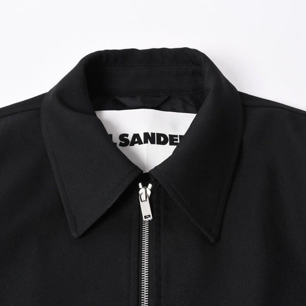 極美品 JIL SANDER ジルサンダー ポリエステル ジャケット J22SW0094 ポリエステル ビスコース シルバー金具 サイズ46 中古 4a006351