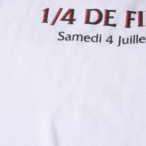 LYON リヨン 98年 フランスワールドカップ Tシャツ 半袖Tシャツ ホワイト ネイビー グリーン 美品 中古 4a006520