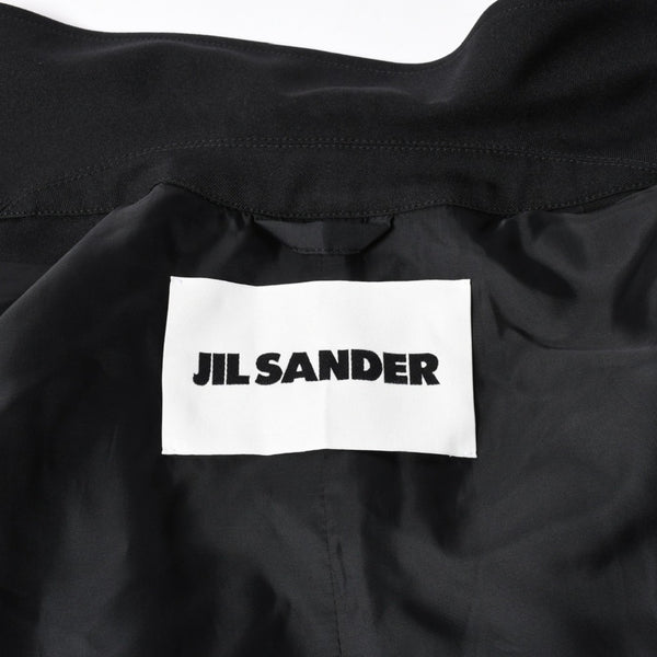 極美品 JIL SANDER ジルサンダー ポリエステル ジャケット J22SW0094 ポリエステル ビスコース シルバー金具 サイズ46 中古 4a006351