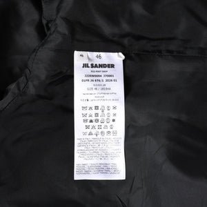 極美品 JIL SANDER ジルサンダー ポリエステル ジャケット J22SW0094 ポリエステル ビスコース シルバー金具 サイズ46 中古 4a006351