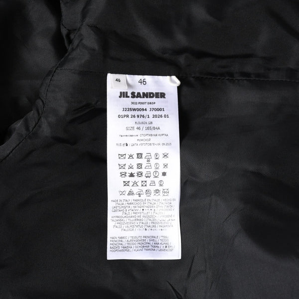 極美品 JIL SANDER ジルサンダー ポリエステル ジャケット J22SW0094 ポリエステル ビスコース シルバー金具 サイズ46 中古 4a006351