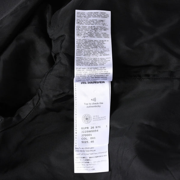 極美品 JIL SANDER ジルサンダー ポリエステル ジャケット J22SW0094 ポリエステル ビスコース シルバー金具 サイズ46 中古 4a006351