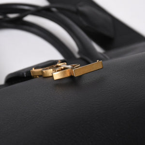 新品同様品 YVES SAINT LAURENT イヴサンローラン ベイビーカバス 2WAYバッグ ハンドバッグ ショルダーバッグ ブラック ゴールド金具 中古 4a006229