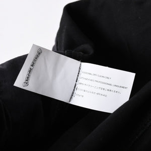 極美品 CHROME HEARTS クロムハーツ カーペンターショーツ クロスボールボタン スクロールラベル ブラック サイズ34 シルバー925 カットオフ 中古 4a006536