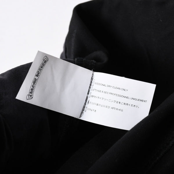極美品 CHROME HEARTS クロムハーツ カーペンターショーツ クロスボールボタン スクロールラベル ブラック サイズ34 シルバー925 カットオフ 中古 4a006536