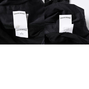 極美品 CHROME HEARTS クロムハーツ カーペンターショーツ クロスボールボタン スクロールラベル ブラック サイズ34 シルバー925 カットオフ 中古 4a006536
