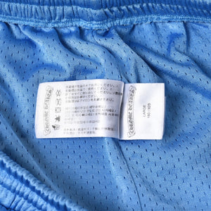 極美品 CHROME HEARTS クロムハーツ メッシュバーシティ ショーツ ライトブルー Lサイズ ハーフショーツ ハーフパンツ 中古 4a006533