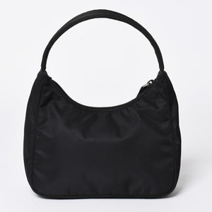 PRADA プラダ ホーボー ハンドバッグ MV515 トライアングルロゴ 三角ロゴプレート ナイロン ブラック 美品 中古 4a006506