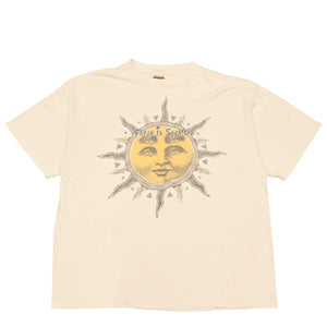 SAINT Mxxxxxx セントマイケル × カクタスプラントフリーマーケット SP SS TEE SUN SM-YS1-0000-C02 ホワイト XLサイズ ヴィンテージ加工 美品 中古 4a006550