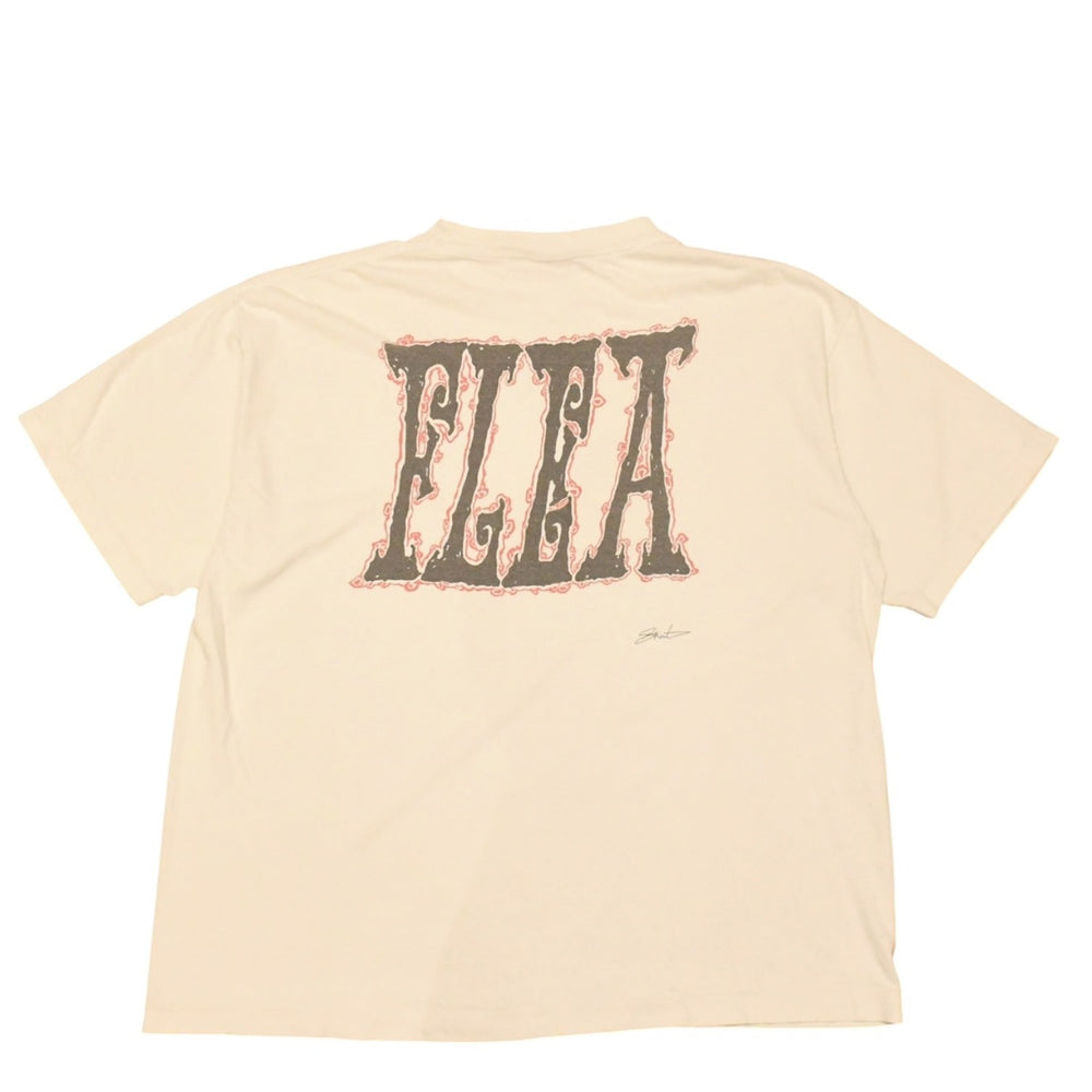 SAINT Mxxxxxx セントマイケル × カクタスプラントフリーマーケット SP SS TEE SUN SM-YS1-0000-C02 ホワイト XLサイズ ヴィンテージ加工 美品 中古 4a006550
