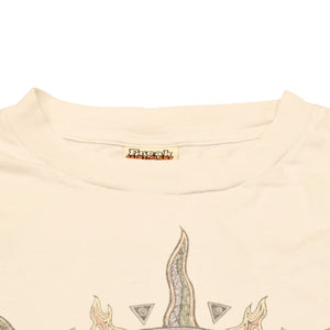 SAINT Mxxxxxx セントマイケル × カクタスプラントフリーマーケット SP SS TEE SUN SM-YS1-0000-C02 ホワイト XLサイズ ヴィンテージ加工 美品 中古 4a006550