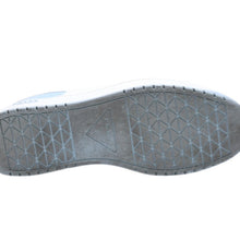 Load the image into the gallery viewer. PRADA プラダ スニーカー ダウンタウン レザー トライアングルロゴ 靴 ホワイト ブルー 2EE364 サイズ11 美品 中古 4a006552