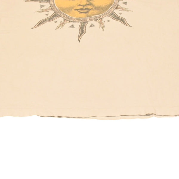 SAINT Mxxxxxx セントマイケル × カクタスプラントフリーマーケット SP SS TEE SUN SM-YS1-0000-C02 ホワイト XLサイズ ヴィンテージ加工 美品 中古 4a006550