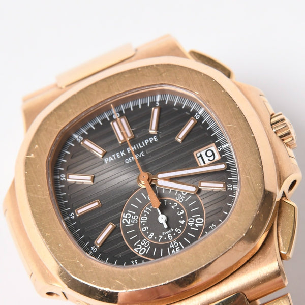PATEK PHILIPPE パテック フィリップ ノーチラス 5980 1R-001 ノーチラス グレーダイヤル PG 時計 2016年ギャラ付き 中古 4a006557
