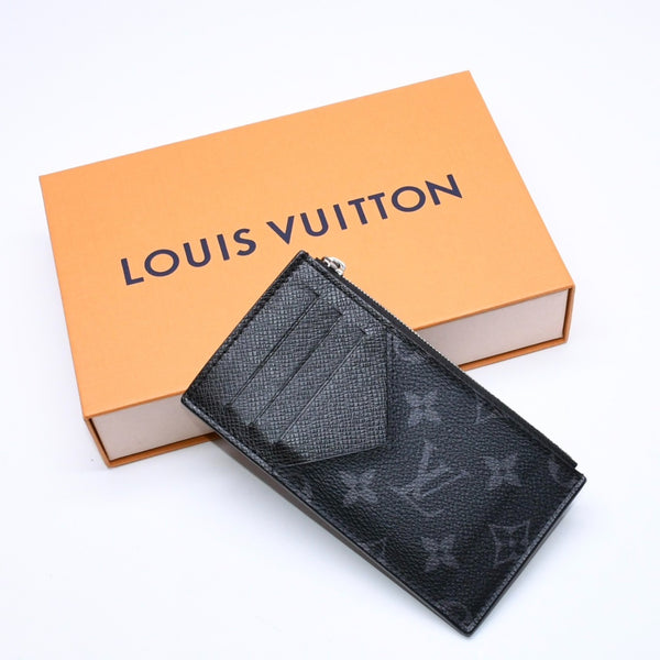 LOUIS VUITTON ルイヴィトン モノグラムエクリプス コインケース コインカードホルダー M30271 ノワール 美品 中古 4a006562