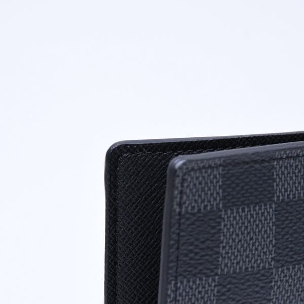極美品 LOUIS VUITTON ルイ ヴィトン オーガナイザードゥポッシュ カードケース KTイニシャル入り ダミエ ブラック N63143 中古 4a006568