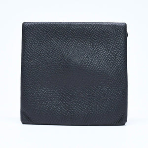 HERMES エルメス 財布 コインケース 小銭入れ バスティア A刻印 ヴォーエプソン シルバー金具 ブラック 美品 中古 4a006648