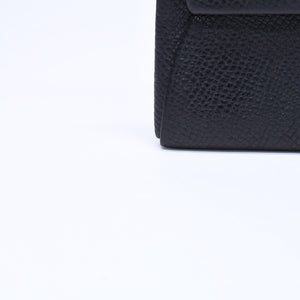 HERMES エルメス 財布 コインケース 小銭入れ バスティア A刻印 ヴォーエプソン シルバー金具 ブラック 美品 中古 4a006648