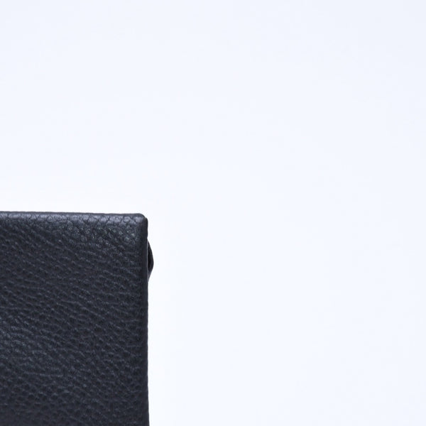 HERMES エルメス 財布 コインケース 小銭入れ バスティア A刻印 ヴォーエプソン シルバー金具 ブラック 美品 中古 4a006648