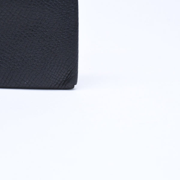 HERMES エルメス 財布 コインケース 小銭入れ バスティア A刻印 ヴォーエプソン シルバー金具 ブラック 美品 中古 4a006648