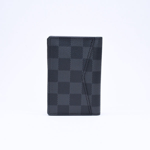 極美品 LOUIS VUITTON ルイ ヴィトン オーガナイザードゥポッシュ カードケース KTイニシャル入り ダミエ ブラック N63143 中古 4a006568