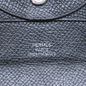 HERMES エルメス 財布 コインケース 小銭入れ バスティア A刻印 ヴォーエプソン シルバー金具 ブラック 美品 中古 4a006648